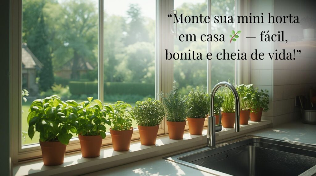 mini horta em casa